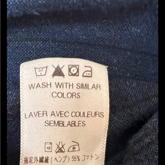 PATAGONIA Dress Island Hemp Crossover Mini Navy Blue Drawstring Sz 8 - Picture 8 of 8